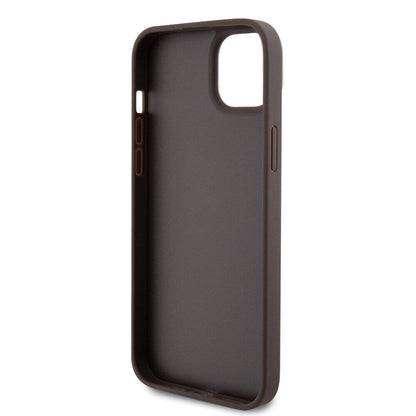 Fodral för Apple iPhone 15 Plus, Guess, Crossbody 4G Metal Logo, Brun, Återsigillad