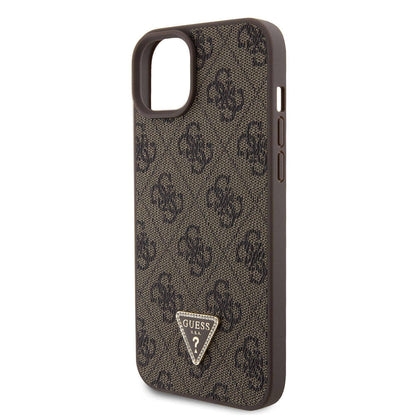 Fodral för Apple iPhone 15 Plus, Guess, Crossbody 4G Metal Logo, Brun, Återsigillad