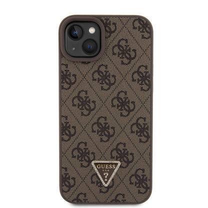 Fodral för Apple iPhone 15 Plus, Guess, Crossbody 4G Metal Logo, Brun, Återsigillad