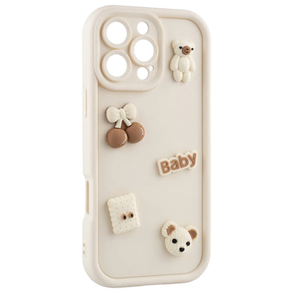 Fodral för Apple iPhone 11, OEM, Ultra Trendy 3D Bear, Beige