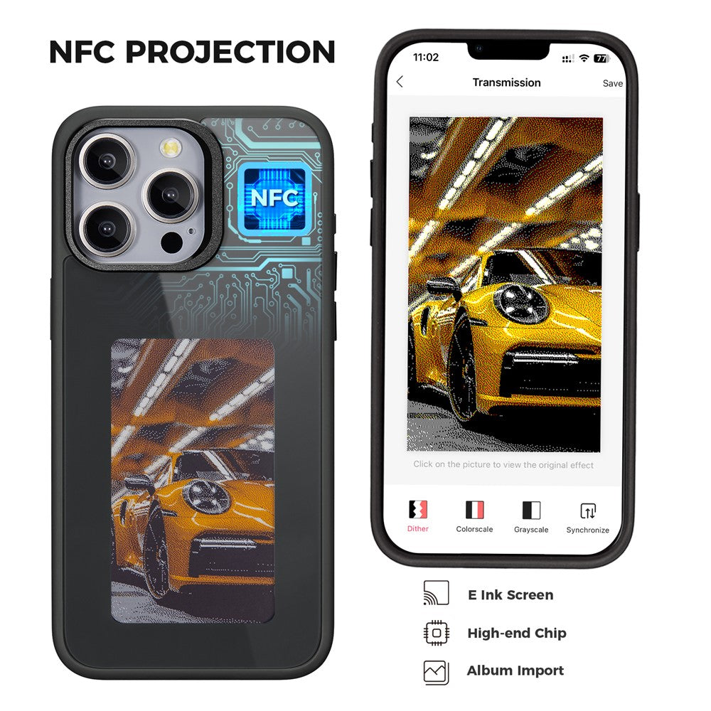 Case for Apple iPhone 14 Pro, OEM, Customized E-Ink Display, Black