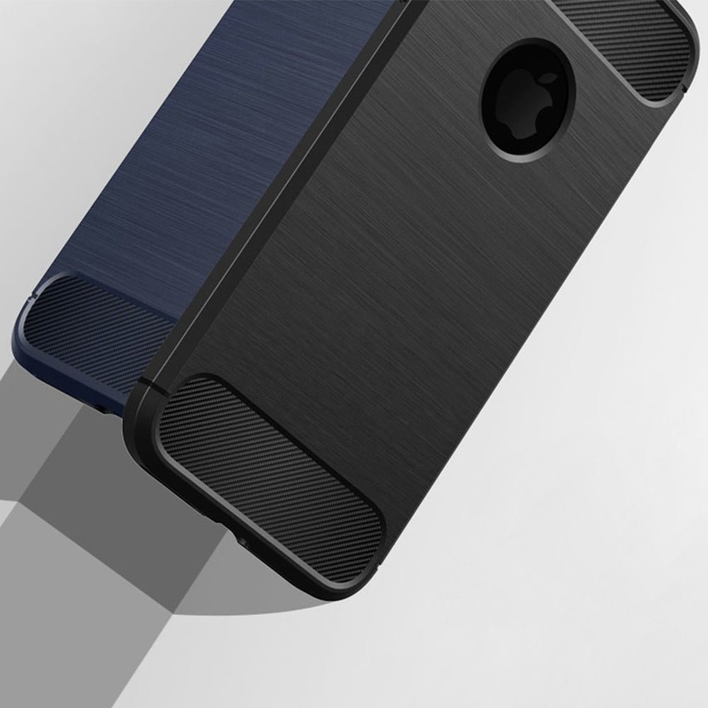 Fodral för Apple iPhone 8 / 7, Techsuit, Kolfiber, Svart