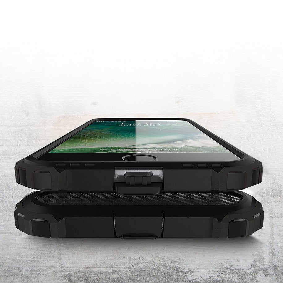 Fodral för Apple iPhone SE (2022) / SE (2020) / 8 / 7, Techsuit, Hybrid Armor, Svart