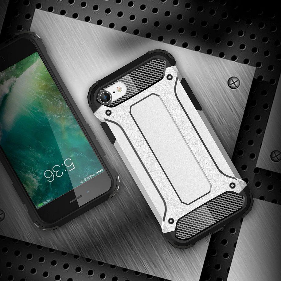 Fodral för Apple iPhone SE (2022) / SE (2020) / 8 / 7, Techsuit, Hybrid Armor, Svart