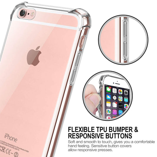 Fodral för Apple iPhone SE (2022) / SE (2020) / 8 / 7, Techsuit, Stötsäker Klar, Transparent