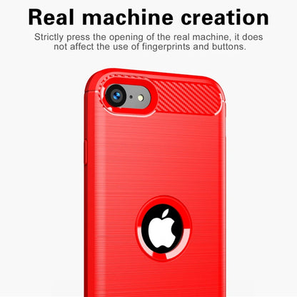 Fodral för Apple iPhone SE (2022) / SE (2020), Techsuit, Kolfiber, Svart