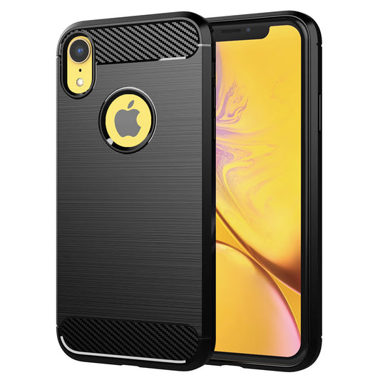 Fodral för Apple iPhone XR, Techsuit, Kolfiber, Svart