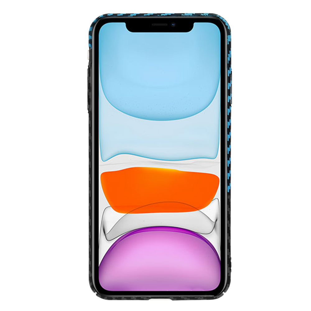 Fodral för Apple iPhone XR, Techsuit, Carbonite FiberShell, Svart Bleu