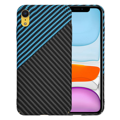 Fodral för Apple iPhone XR, Techsuit, Carbonite FiberShell, Svart Bleu