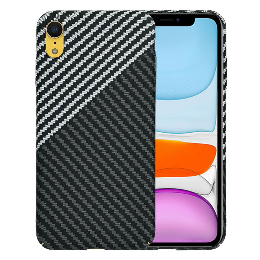 Fodral för Apple iPhone XR, Techsuit, Carbonite FiberShell, Svart Grå
