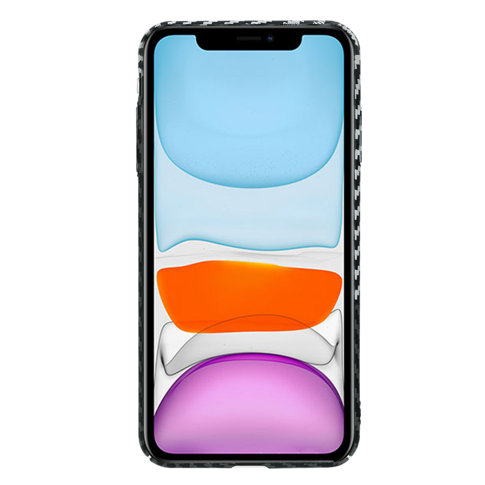 Fodral för Apple iPhone XR, Techsuit, Carbonite FiberShell, Svart Grå