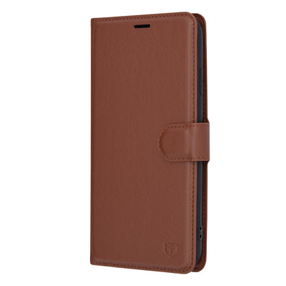 Fodral för Apple iPhone XS Max, Techsuit, Leather Folio, Brun