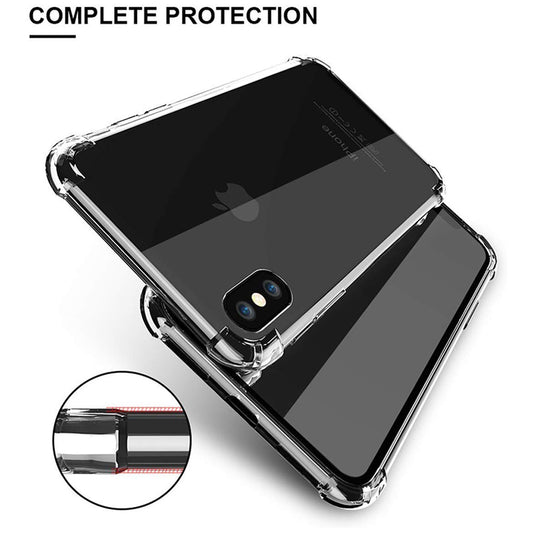 Fodral för Apple iPhone XS Max, Techsuit, stöttåligt klart, transparent