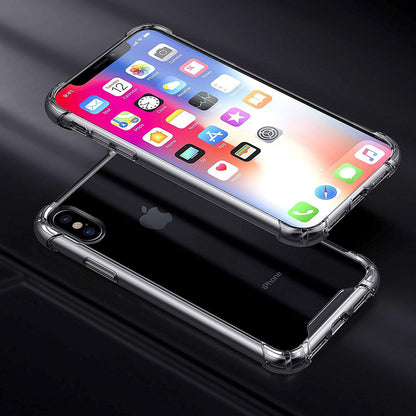 Fodral för Apple iPhone XS Max, Techsuit, stöttåligt klart, transparent