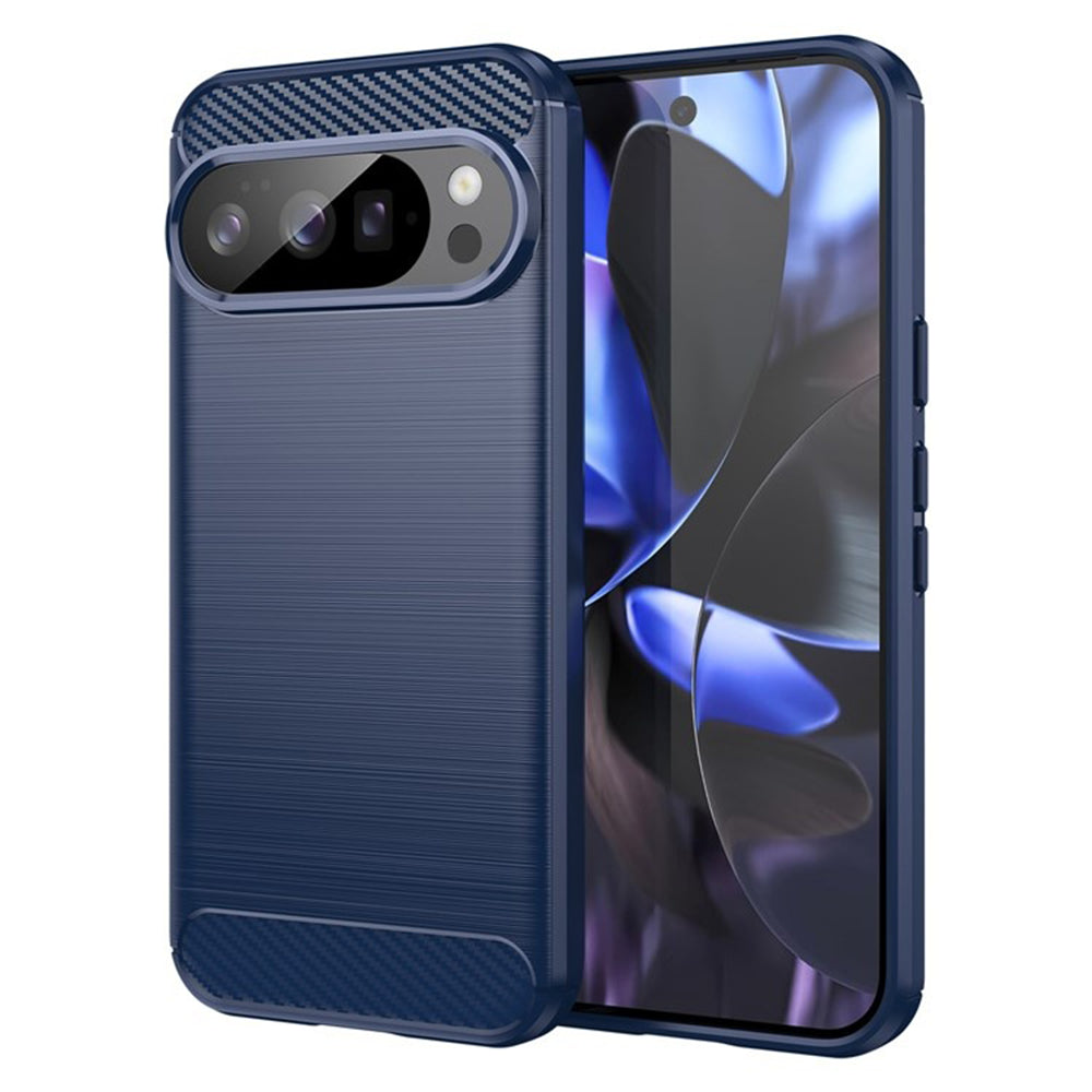 Fodral för Google Pixel 10 Pro / 10, Techsuit, Kolfiber, Blå