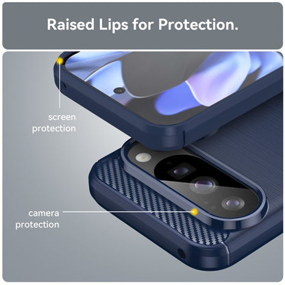 Fodral för Google Pixel 10 Pro / 10, Techsuit, Kolfiber, Blå
