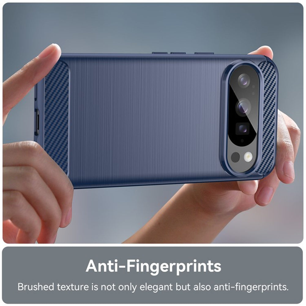 Fodral för Google Pixel 10 Pro / 10, Techsuit, Kolfiber, Blå