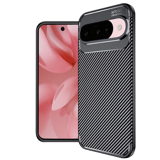 Fodral för Google Pixel 10 Pro / 10, Techsuit, CarbonFiber, Svart