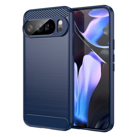 Fodral för Google Pixel 10 Pro XL, Techsuit, Kolfiber, Blå