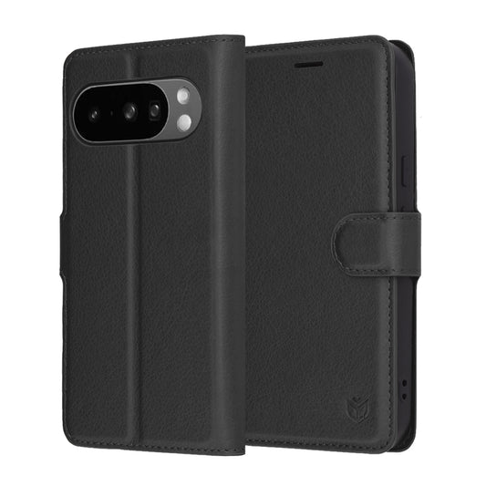 Fodral för Google Pixel 10 Pro XL, Techsuit, Leather Folio, Svart