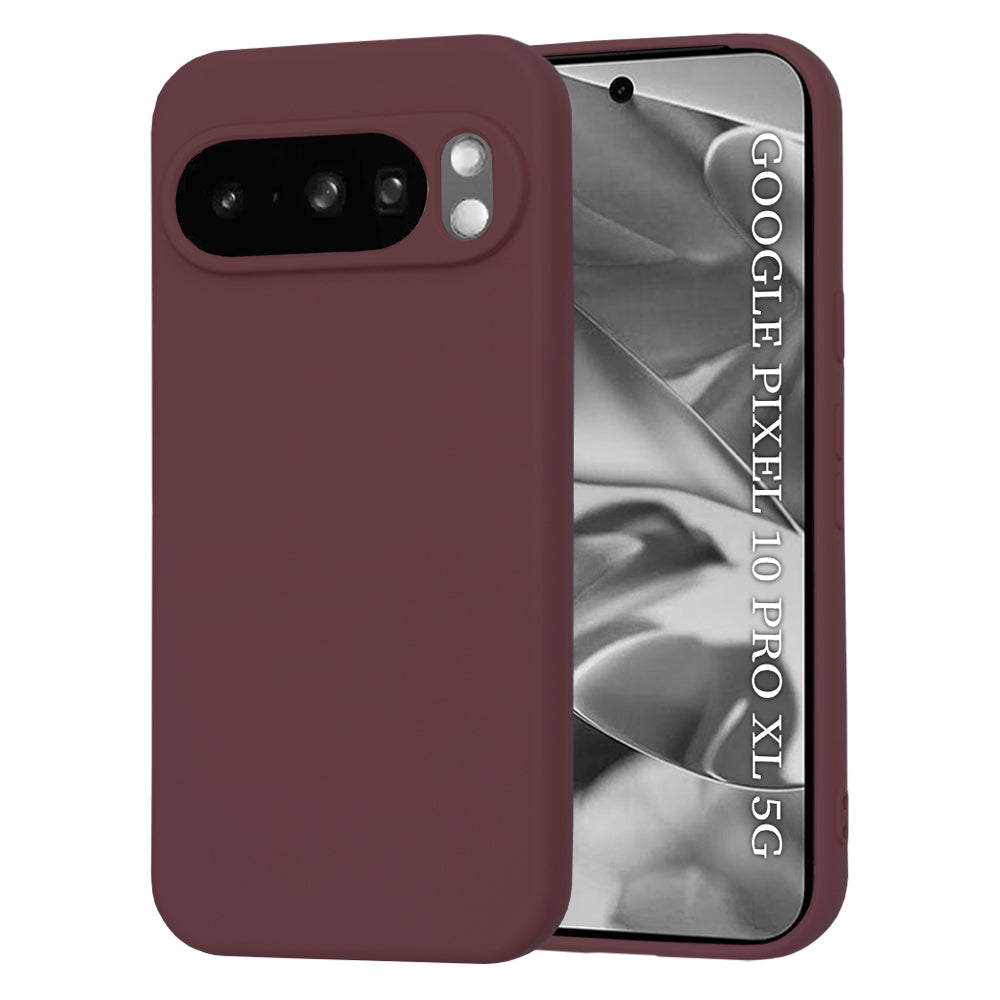 Fodral för Google Pixel 10 Pro XL, Techsuit, SoftFlex, Vinröd