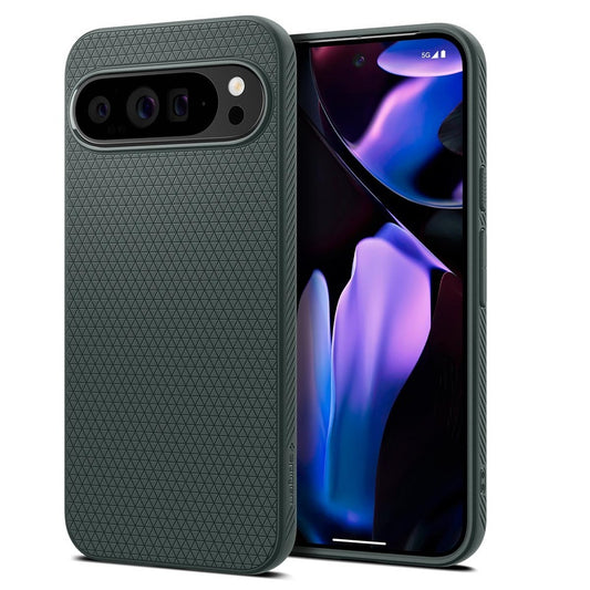 Skyddsfodral för Google Pixel 9 Pro XL, Spigen, Liquid Air, Grön ACS07717