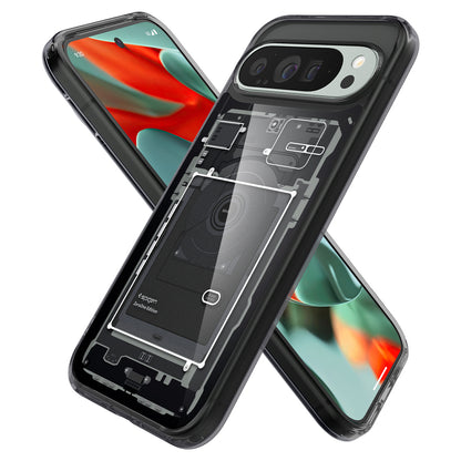 Fodral för Google Pixel 9 Pro XL, Spigen, Ultra Hybrid Zero One, Svart ACS07722