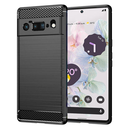 Fodral för Google Pixel 6 Pro, Techsuit, Kolfiber, Svart