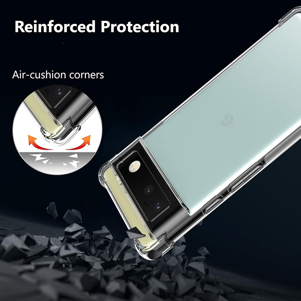 Fodral för Google Pixel 6 Pro, Techsuit, Stötsäker Klar, Transparent