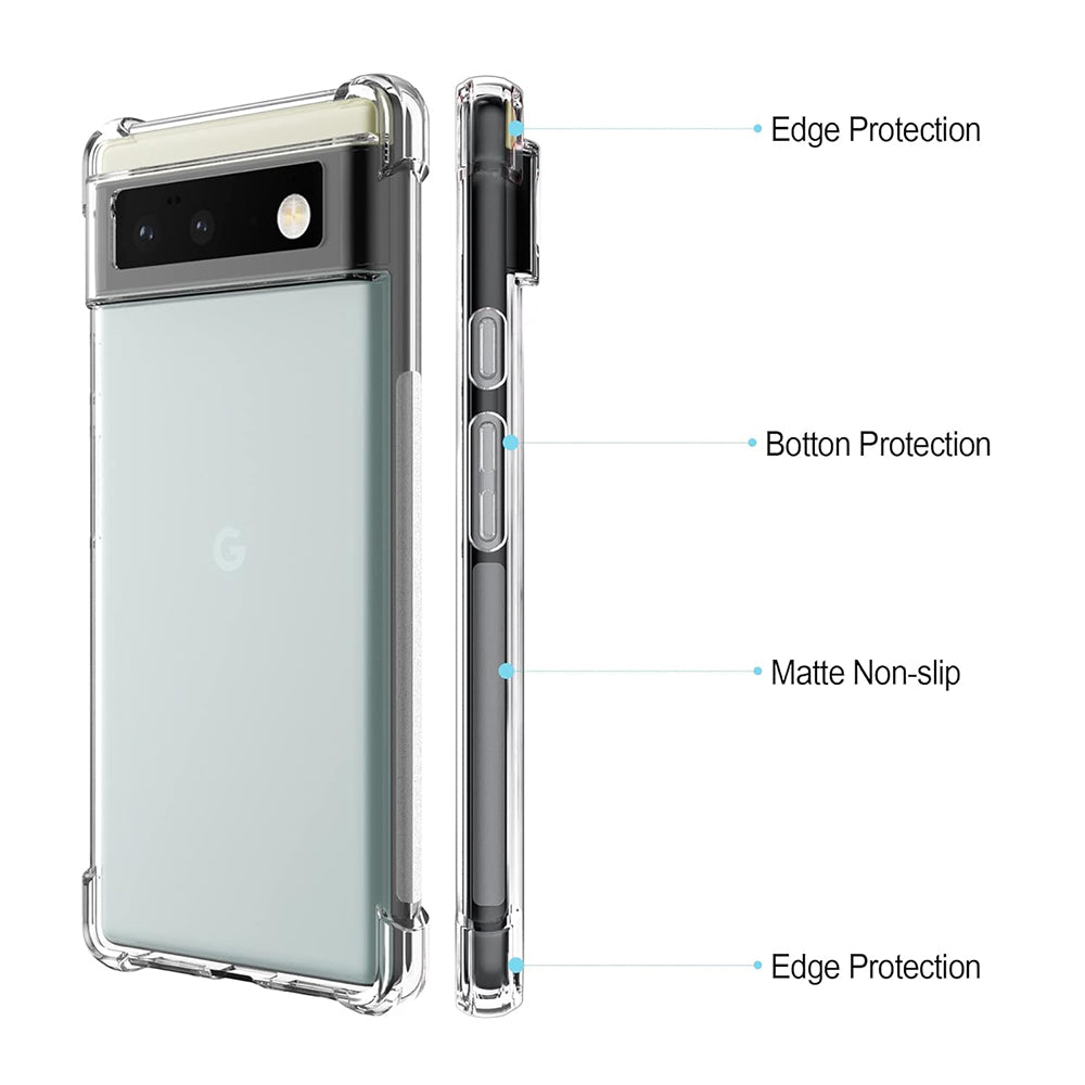 Fodral för Google Pixel 6 Pro, Techsuit, Stötsäker Klar, Transparent