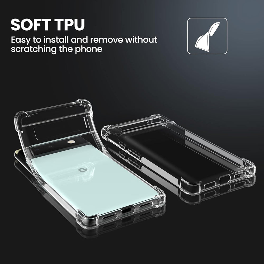 Fodral för Google Pixel 6 Pro, Techsuit, Stötsäker Klar, Transparent