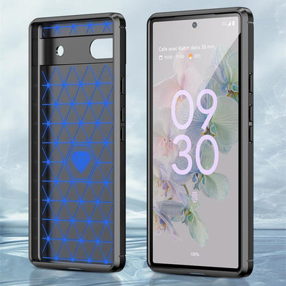 Fodral för Google Pixel 6a, Techsuit, Kolfiber, Svart