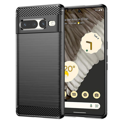 Fodral för Google Pixel 7 Pro, Techsuit, Kolfiber, Svart