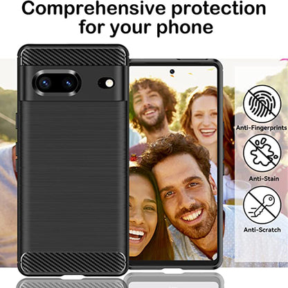 Fodral för Google Pixel 7, Techsuit, Kolfiber, Svart