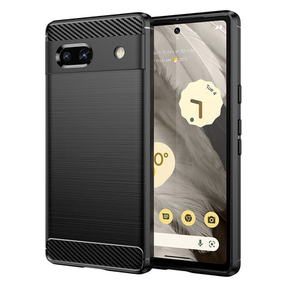 Fodral för Google Pixel 7a, Techsuit, Kolfiber, Svart