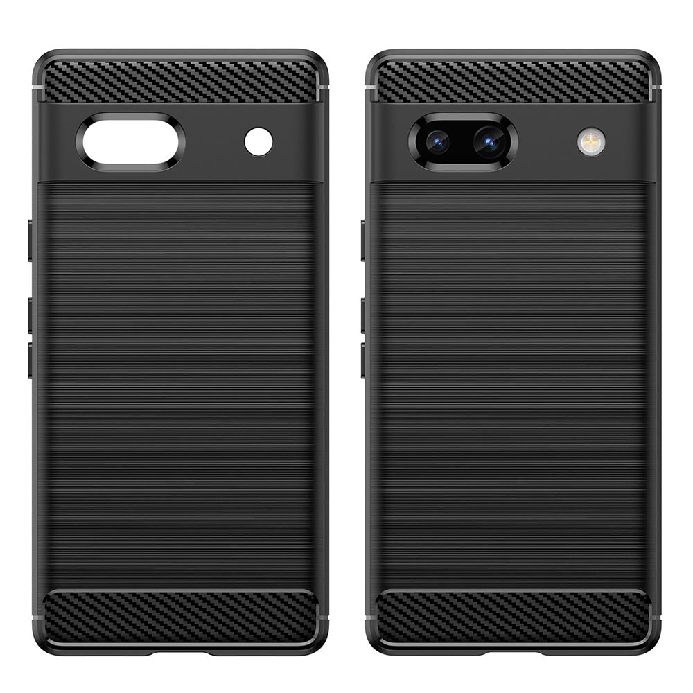 Fodral för Google Pixel 7a, Techsuit, Kolfiber, Svart