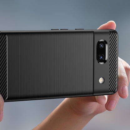 Fodral för Google Pixel 7a, Techsuit, Kolfiber, Svart