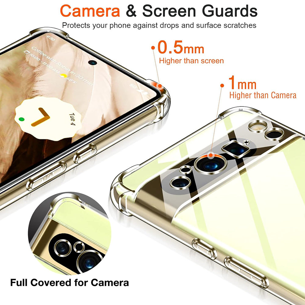 Fodral för Google Pixel 8 Pro, Techsuit, Stötsäker Klar, Transparent