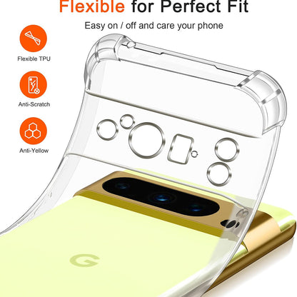 Fodral för Google Pixel 8 Pro, Techsuit, Stötsäker Klar, Transparent