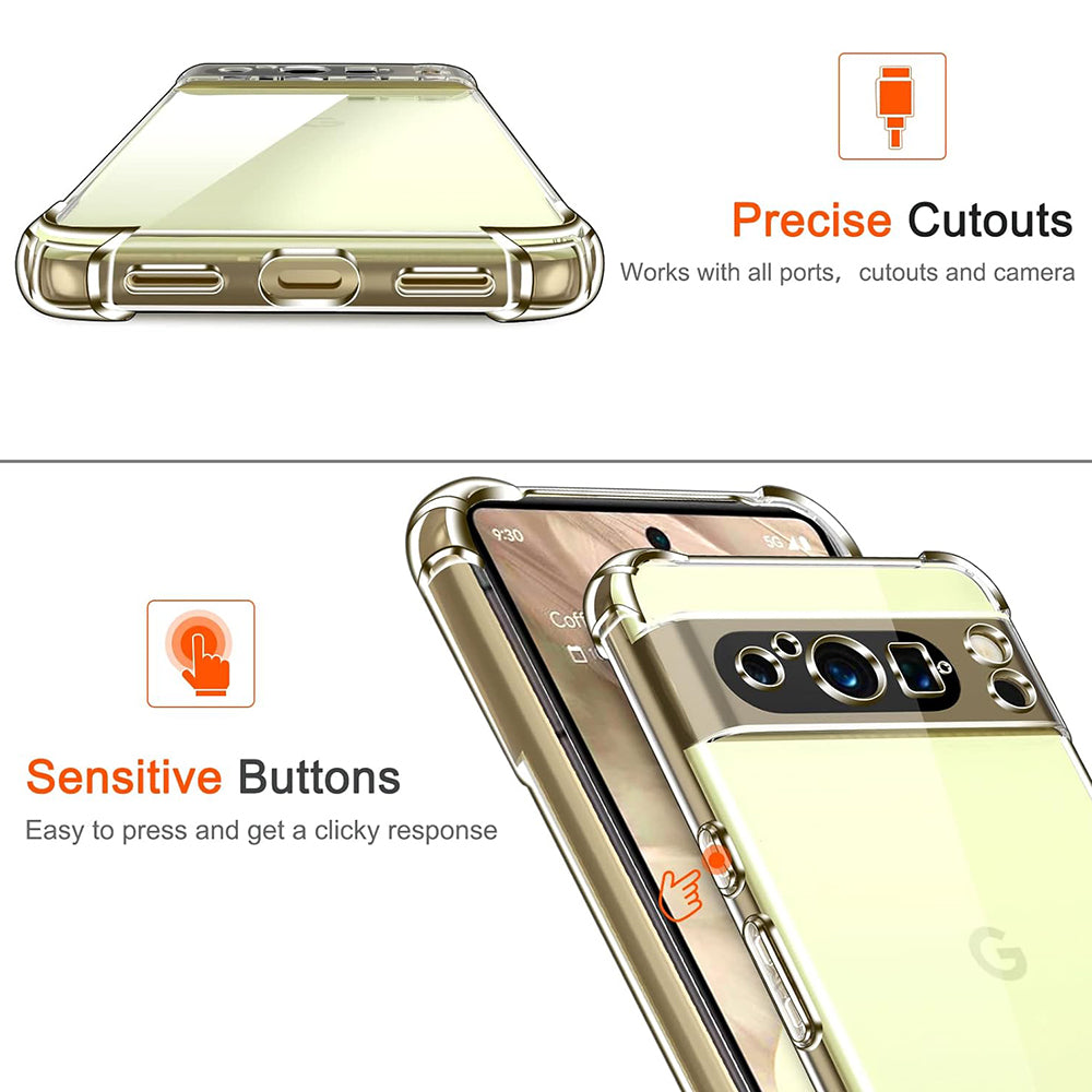 Fodral för Google Pixel 8 Pro, Techsuit, Stötsäker Klar, Transparent