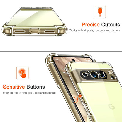 Fodral för Google Pixel 8 Pro, Techsuit, Stötsäker Klar, Transparent