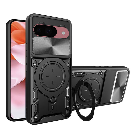 Fodral för Google Pixel 9 / 9 Pro, Techsuit, CamGuard Pro, Svart