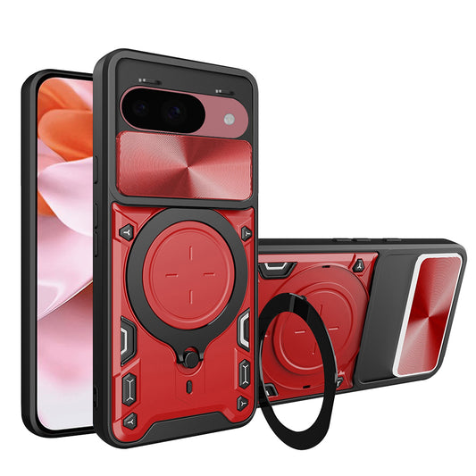 Fodral för Google Pixel 9 / 9 Pro, Techsuit, CamGuard Pro, Röd