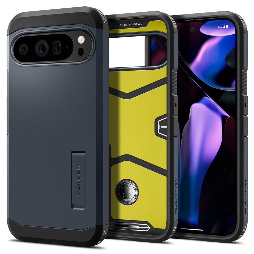 Skyddsfodral för Google Pixel 9 Pro XL, Spigen, Tough Armor, Blå