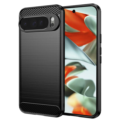 Fodral för Google Pixel 9 Pro XL, Techsuit, Kolfiber, Svart