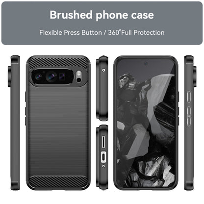 Fodral för Google Pixel 9 Pro XL, Techsuit, Kolfiber, Svart
