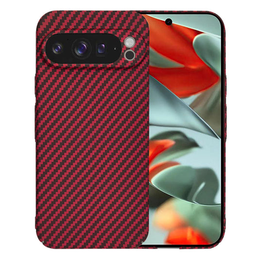 Fodral för Google Pixel 9 Pro XL, Techsuit, Carbonite FiberShell, Röd