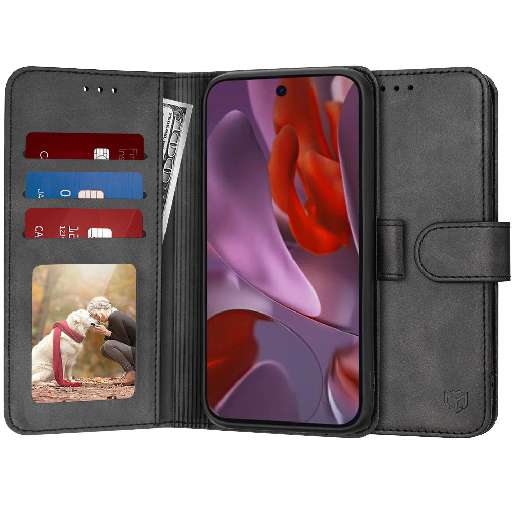Fodral för Google Pixel 9a, Techsuit, Diary Book, Svart