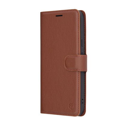Fodral för Google Pixel 9a, Techsuit, Leather Folio, Brun