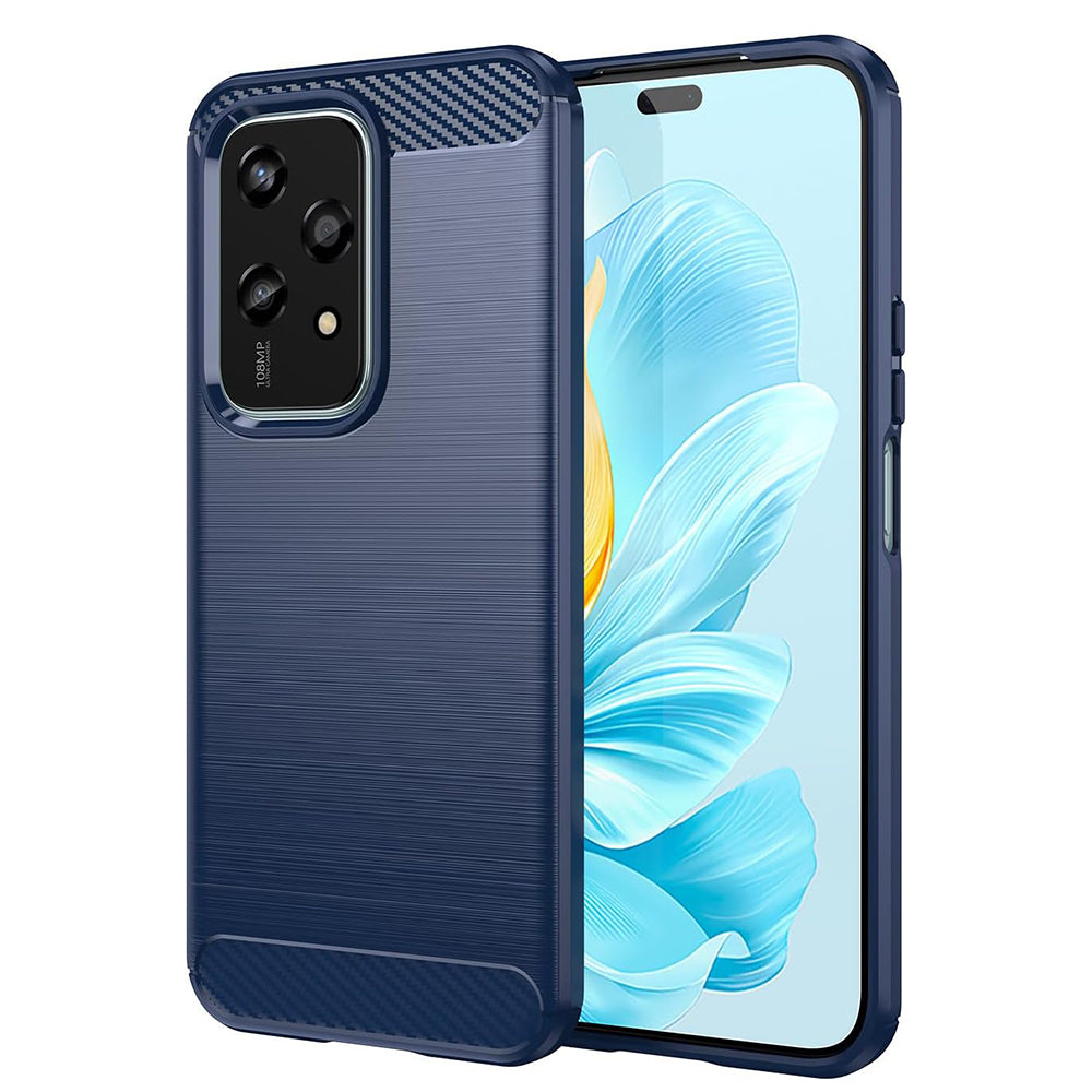 Fodral för Honor 200 Lite, Techsuit, Kolfiber, Blå